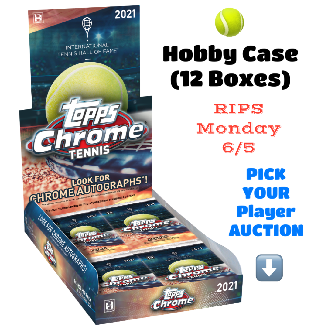 Frew McMillan TENNIS 2021 Topps Chrome Case (12 Boxes) Pick Your