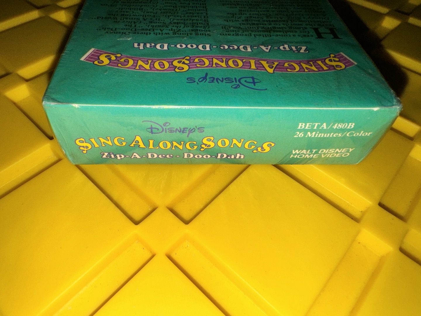 Betamax Disney's Sing Along Songs Zip-A-Dee-Doo-Dah from Song of
